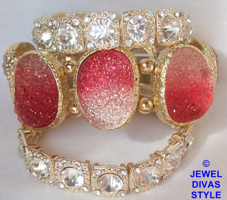 Jewel Divas druzy bracelet stack