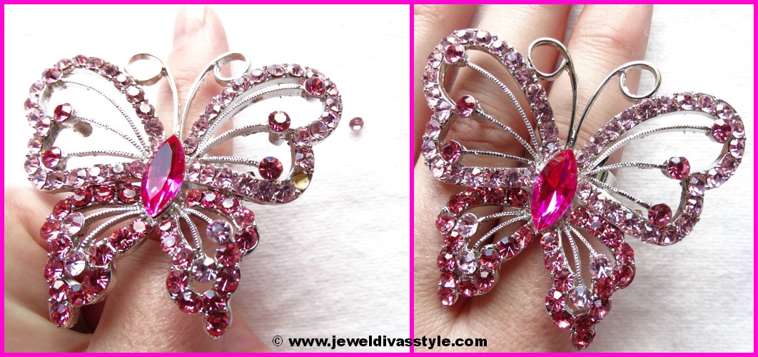 JDS PINK BUTTERFLY RING