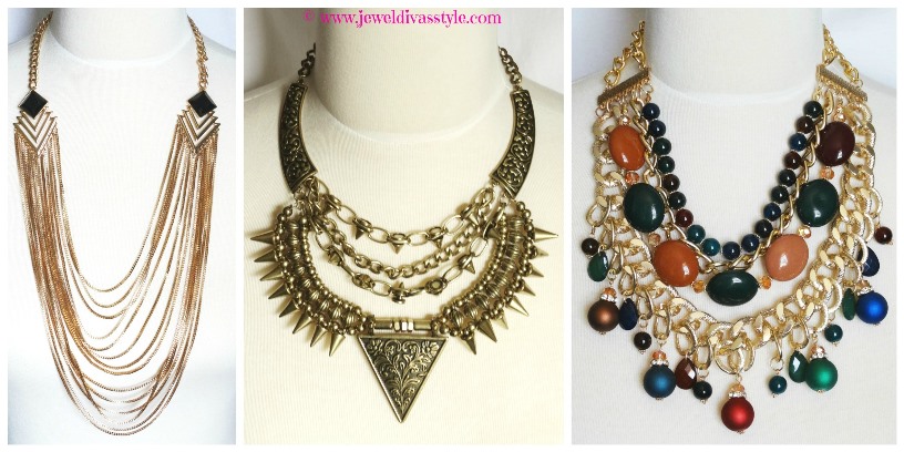 JDS - GOLD AND MULTI GOLD NECKLACES